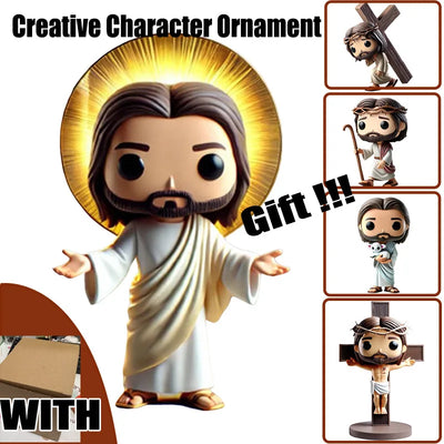 Easter Jesus Resin Figure For Home Colorful Egg Stuffers Fillers Jesus Table Sign Gifts Office Desktop Decoration For Friends - Timothy's legacy